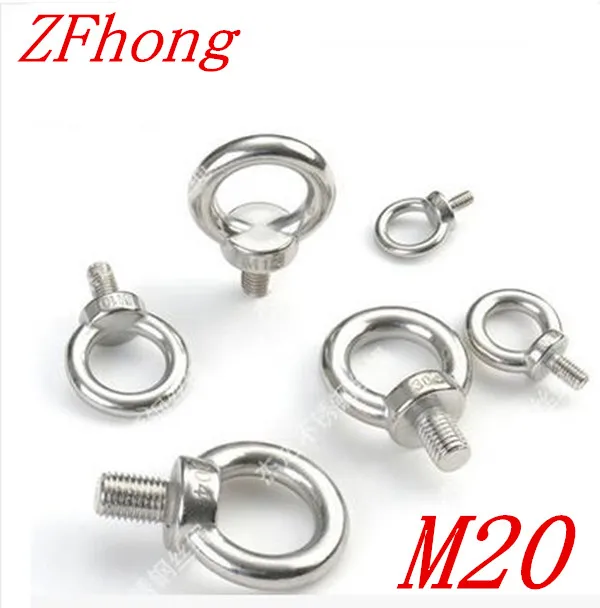 1pc M20 Stainless Steel Lifting Eye Bolts Screw 1pc M20 Stainless Steel Lifting Eye Bolts Screw