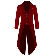 Ретро классическое Мужское пальто стимпанк смокинг джентльменский пиджак вечерние ветровки с ласточкиным хвостом костюмы черные мужские размера плюс 4XL