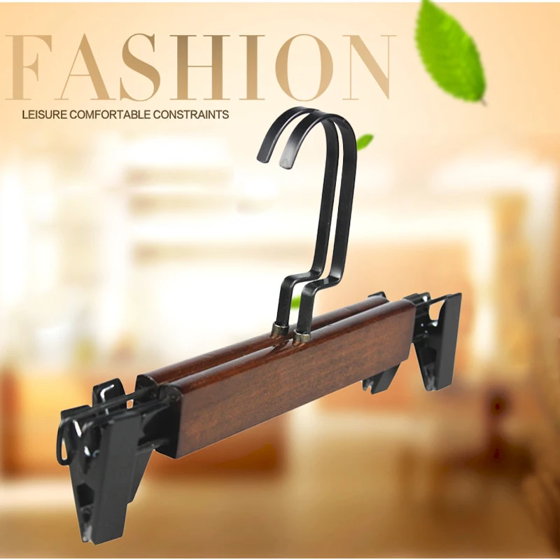 10pcs/lot Solid wood trousers rack adult child wooden hangers for clothes rack
