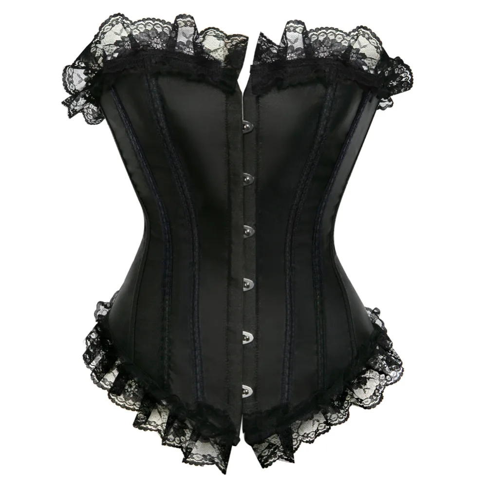 Women's Satin Lace Corset Bustier