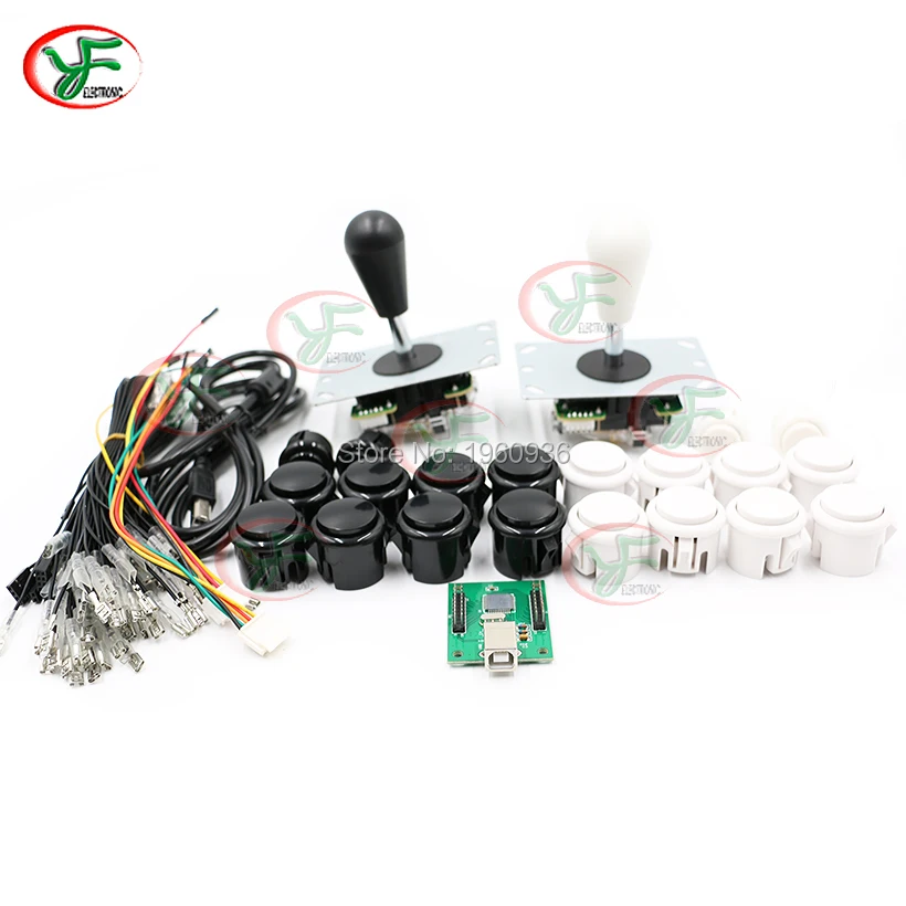 2 Полный комплект плеера MAME Аркады Наборы USB к ПК/Paspberry Pi /PS3 с джойстик в