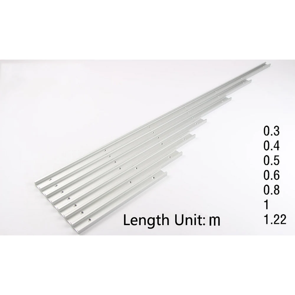 300/ 400/500/600/800mm Aluminium Alloy T-tracks Slot Miter Track and Miter Bar Slider Table Saw Miter Gauge Rod Woodworking Tool