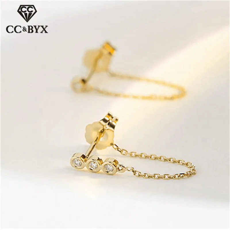 CC Stainless Steel Earrings For Women Unique Chain Hanging Earrings Dangle Drop Earring fashion jewelry Korean Luxury YE14929