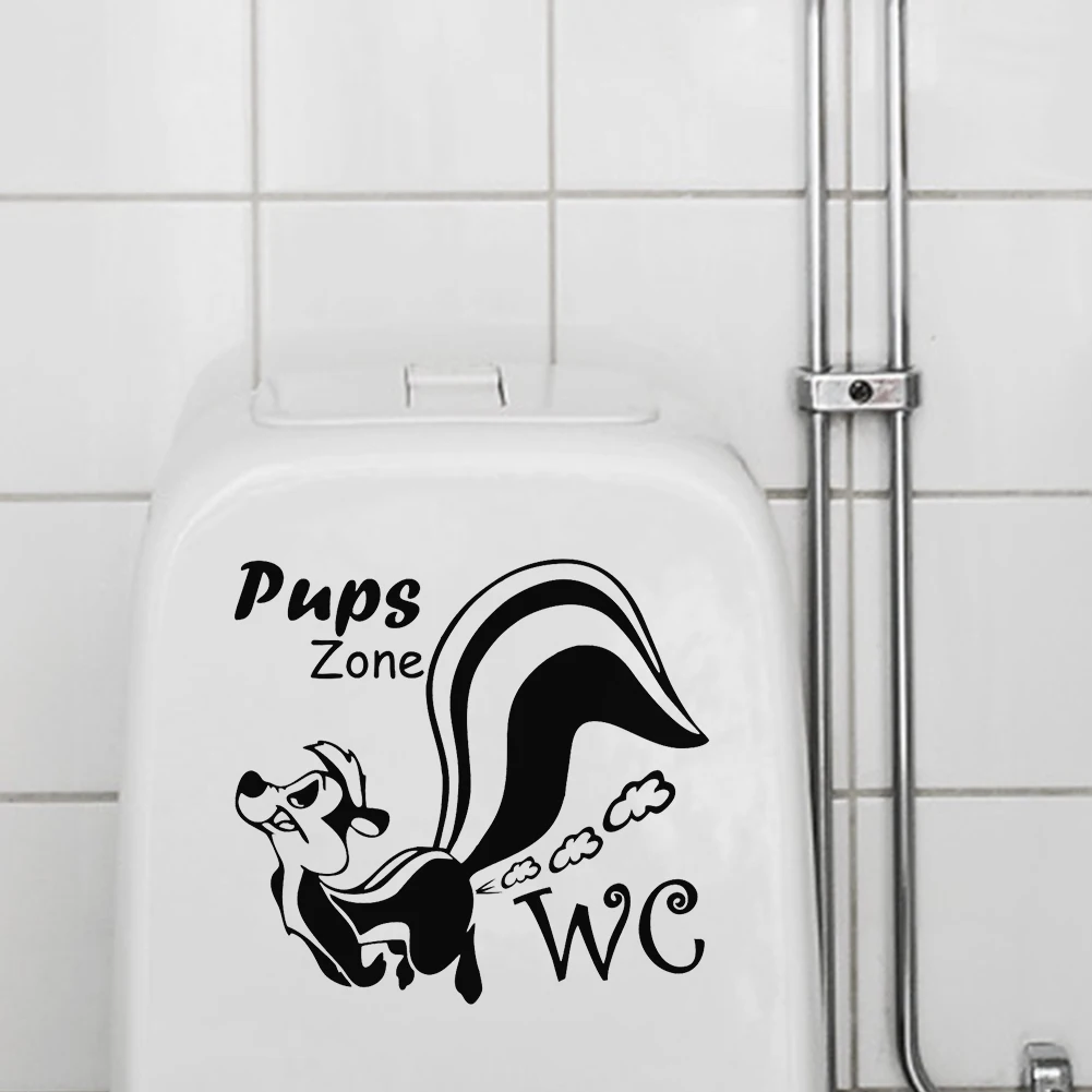 bathroom wall stickers for bathroom wall decor waterproof toilet decals cartoon vinyl sticker home decoration Murals