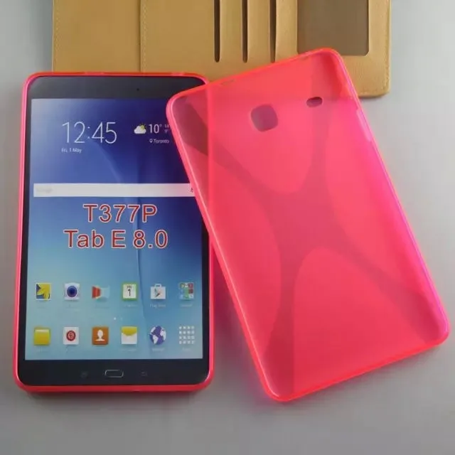 

Silicon Case for Samsung Galaxy Tab E 8.0 T377P tablet back cover 200pcs/lot Free shipping