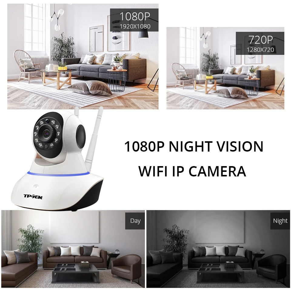 IP камера видеонаблюдения 1080P Wi Fi ночное видение|Камеры видеонаблюдения| |