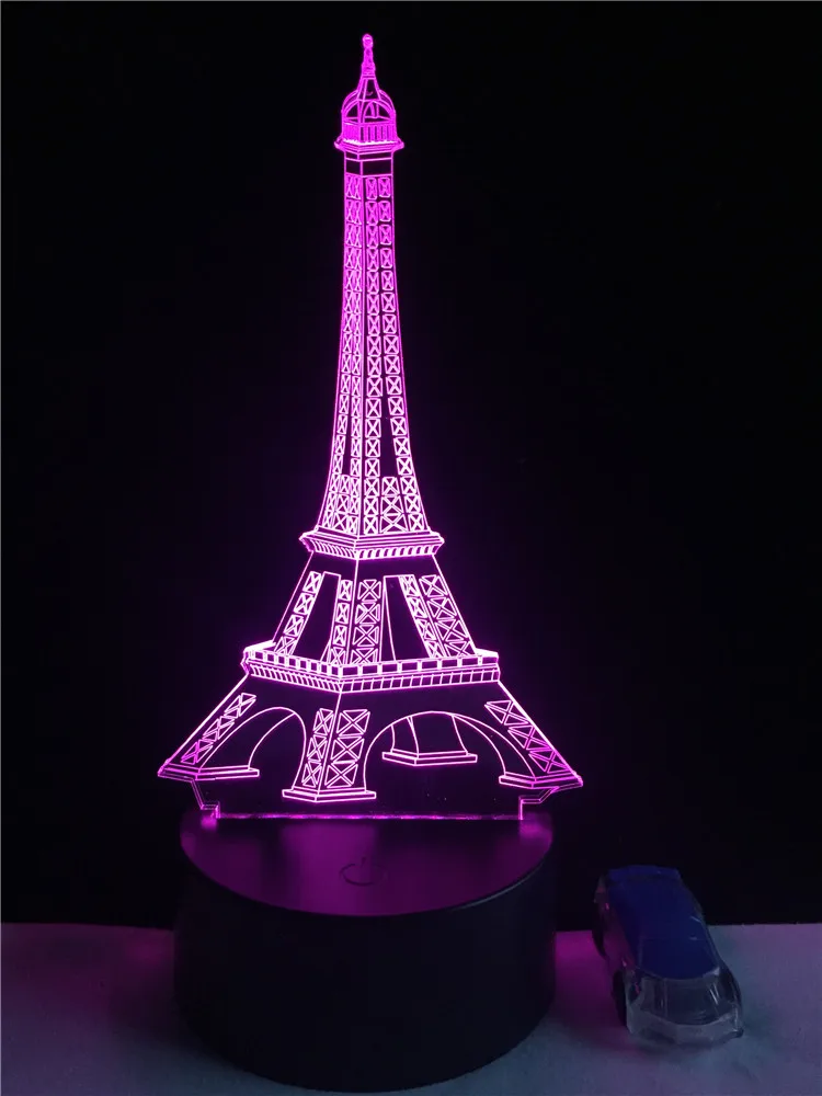 Romantic Paris Eiffel Tower 3d Led Usb Decorative Lighting Cable