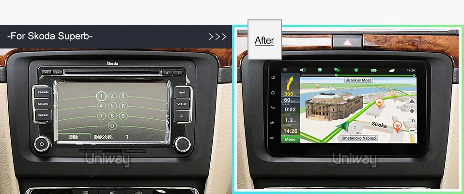 Top Uniway 9.0 Car DVD 2 din GPS radio stereo player for Volkswagen VW golf 6 passat b6 B7 Touran polo Tiguan  skoda octavia car dvd 13