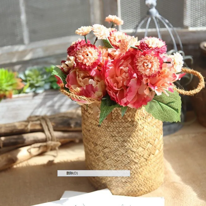

Peony dahlias bouquet imitation flower Home simulation flower Free Shipping