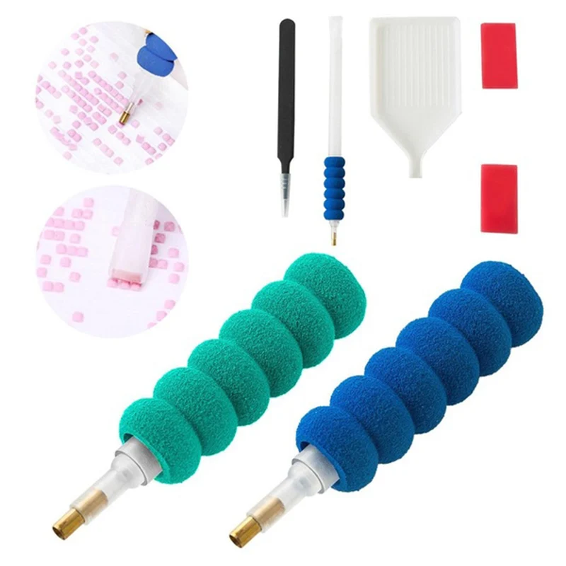 

5pcs DIY 5D Diamond Painting Tools Kit Tweezers Drill Pen Plastic Tray Mud Set