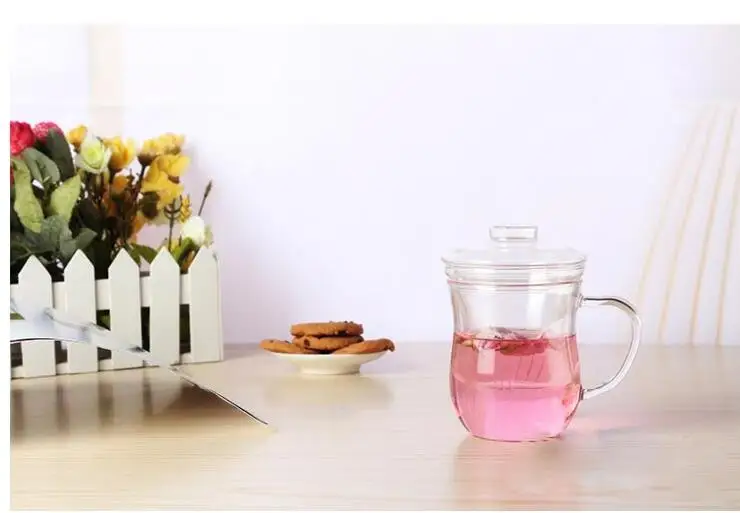 Новинка, прозрачная стеклянная кружка для молока, кофе, чая, чашка, чайник с фильтром для заварки чая и крышкой, посуда для напитков для дома и офиса