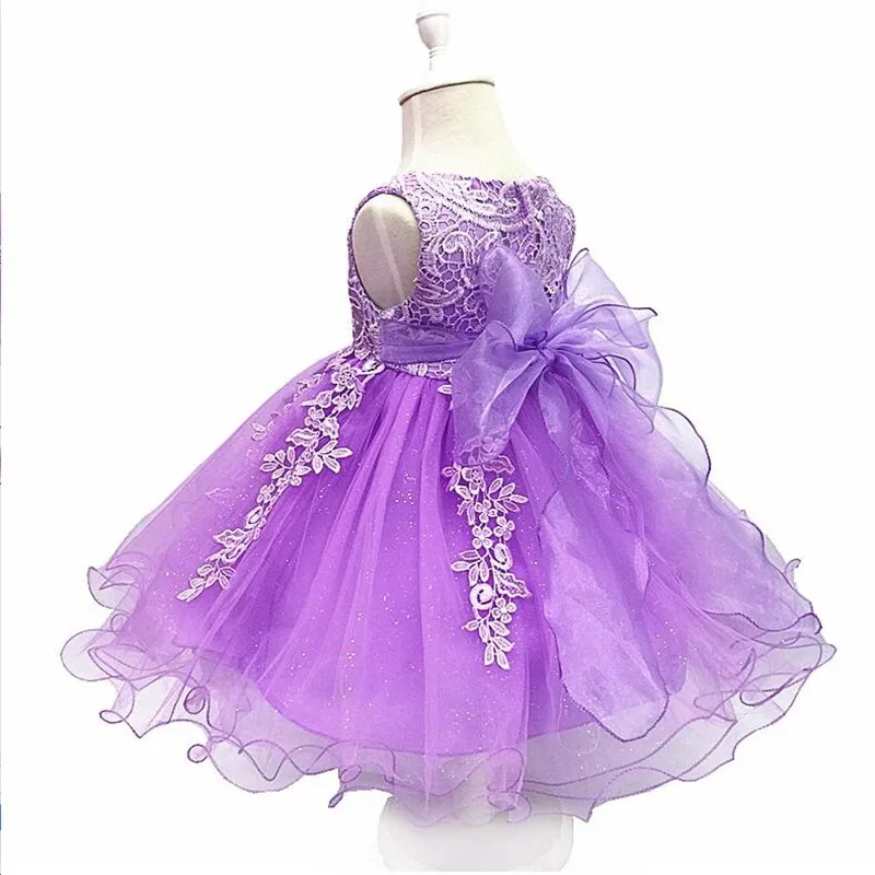 

2 years Newborn Kids Lace Princess Party Dress for Girls Elegant Bow Tutu Dresses 2018 New Baby Embroidery Photography Clothes