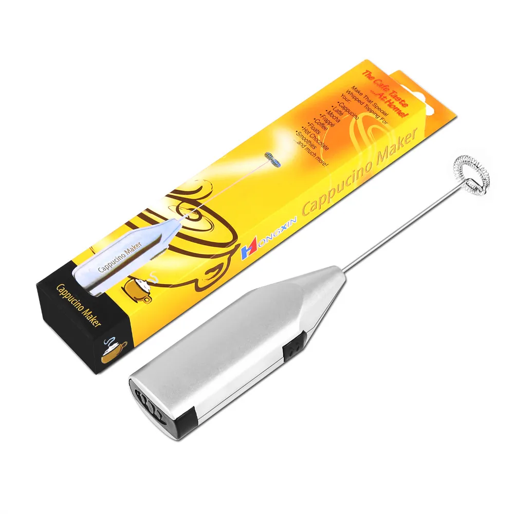 Electric Handle Coffee Milk Egg Beater Frother Cream Foamer Cappucino