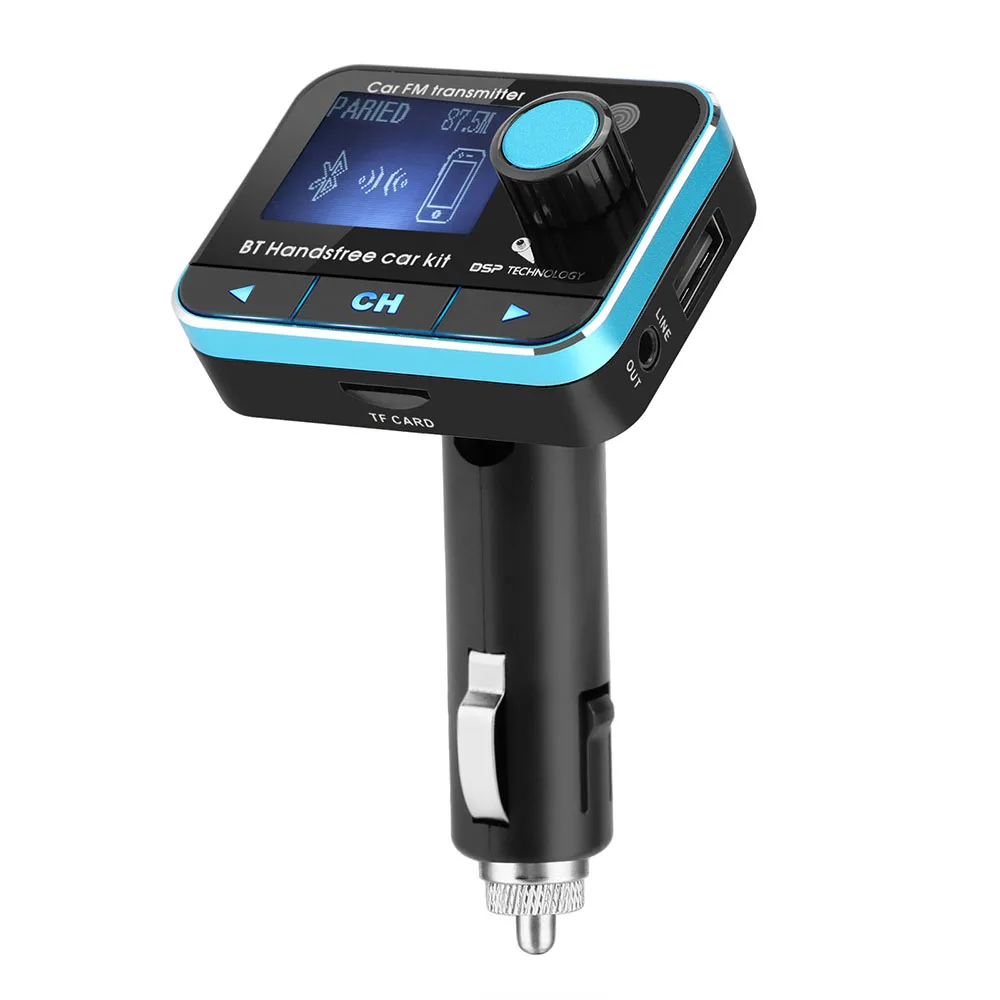 

Powstro Bluetooth MP3 Handsfree Car Kit music with Wireless 5V 2.A USB Car LCD display