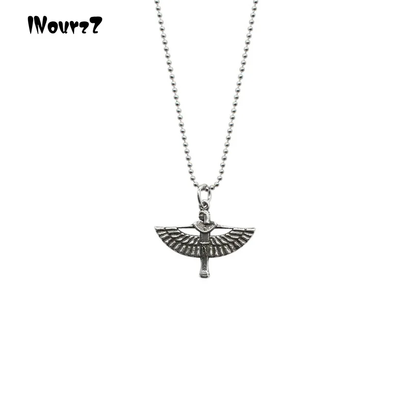 

2018 S925 sterling silver ladies retro necklace guardian angel sweater chain fashion trend wild clavicle chain ladies jewelry
