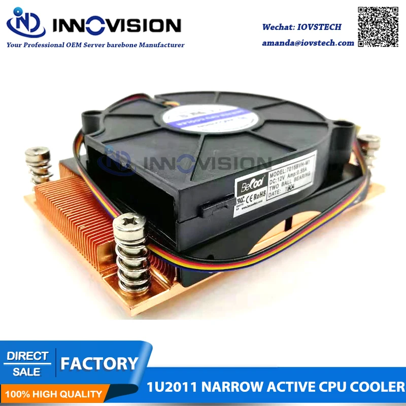 Refrigerador do Dissipador de Calor Adequado para Intel Estreito Servidor Cpu Radiador Xeon E5-2600 E5-4600 Série 1u Lga2011 94*56mm - Imagem 2