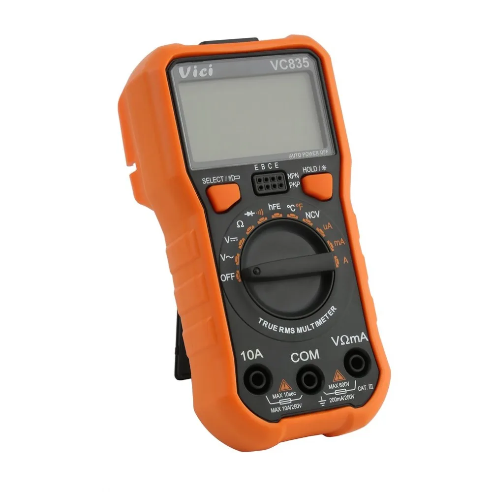 

Digital Multimeter Vici DC/AC Voltage Current Meter Handheld Ammeter Ohm Diode Capacitance Tester 2000 Counts Multitester