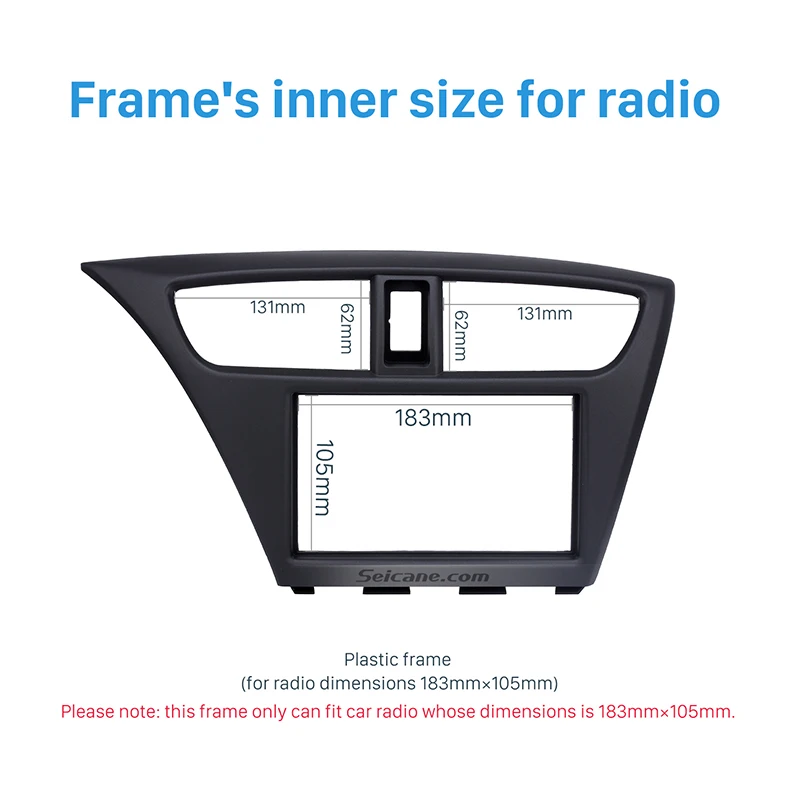 Seicane тире Панель комплект автомобилей Радио Фризовая для 2012 2013 Honda Civic Европейский LHD DVD стерео OEM установка 2din Frame