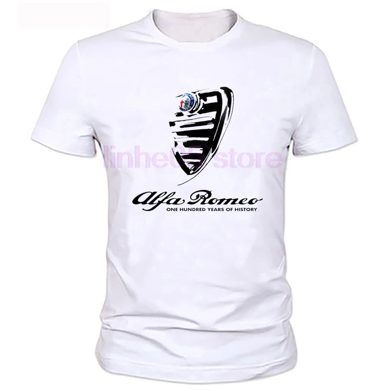 

New Summer Car Styling Famous Brand Alfa Romeo T Shirt Men Plus Size Clothing