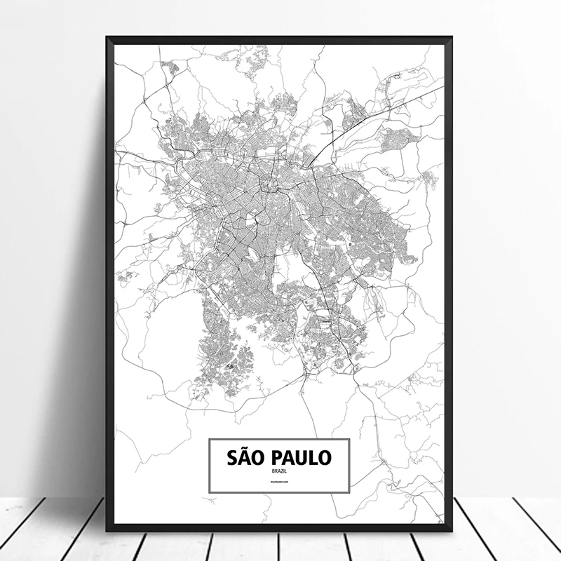Hungary Black White Custom World City Map Poster Canvas Print Nordic Style Wall Art Home Decor Wall Decor World Map Photos Nautical Decor Canvas Art Wall Decor Budapest