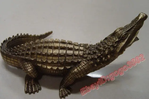 free ship Lifelike bronze statue of a crocodile | Дом и сад