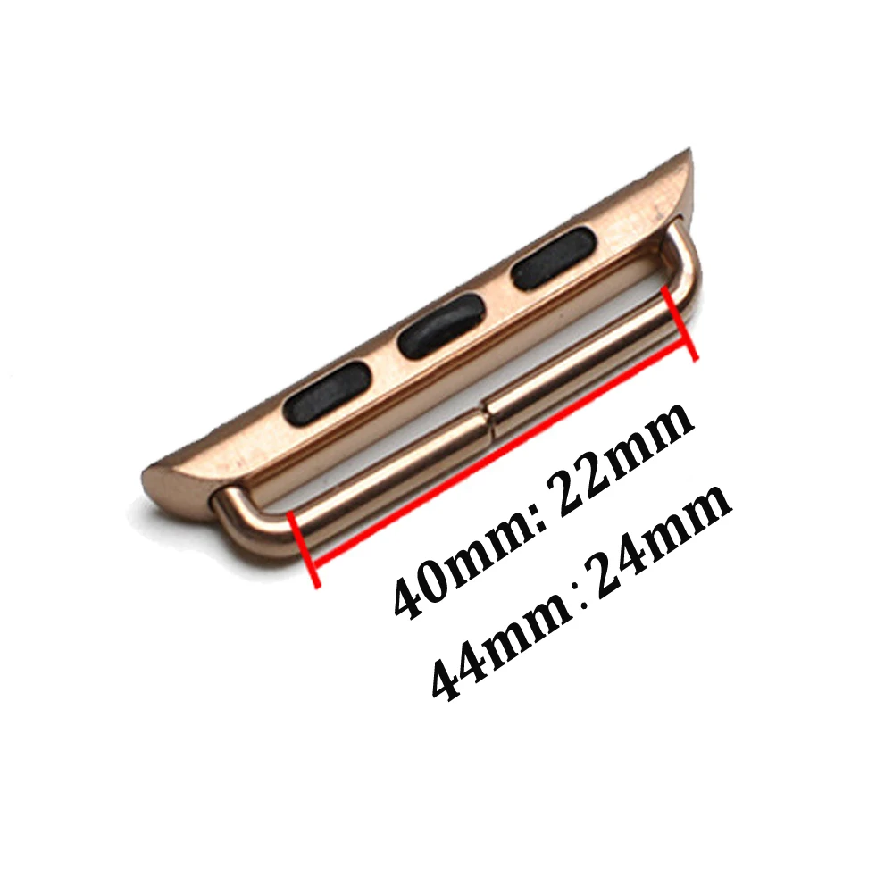 

CRESTED Connector Adapter For apple iwatch series 4 watch band 40mm 44mm Metal Stainless Steel Connector Accessories with tool