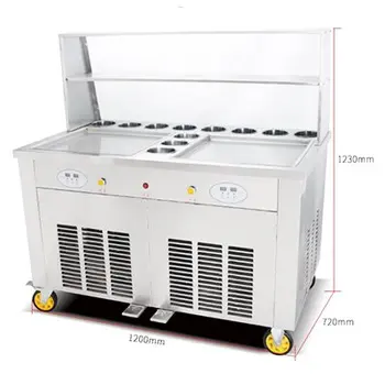 

11 tanks high quality square pan malaysia flat pan fry ice cream roll machine