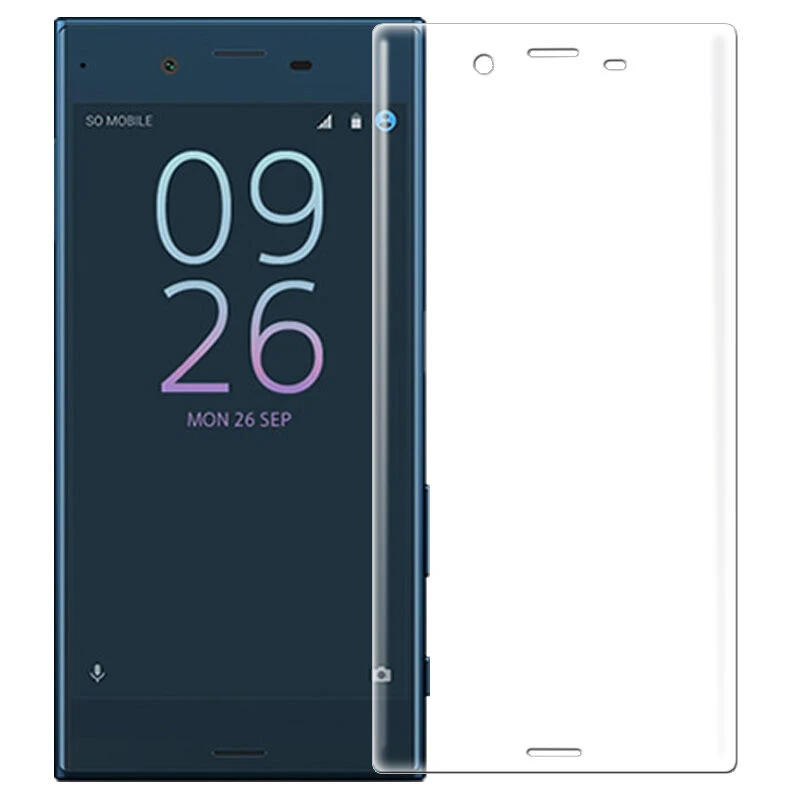 3D изогнутое шелковое покрытие для экрана из закаленного стекла для sony Xperia XZ, цветная 9H Защитная стеклянная пленка для sony Xperia XZ