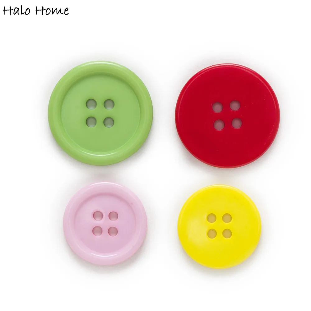 Круглые пуговицы для шитья из смолы 50 г разные цвета скрапбукинга изготовления