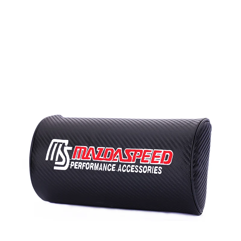 

Embroidery for MAZDASPEED MS emblem Car carbon fiber style headrest soft Neck Pillow for mazda 3 6 cx5 rx7 rx8 accessories