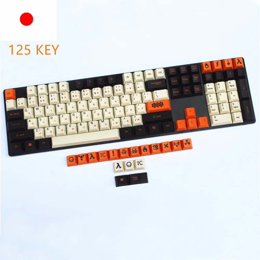 Крутой Джаз 108/125 PBT толстый Keycap сублимированный краситель Японский Русский корейский макет Cherry MX Переключатель для механической игровой клавиатуры