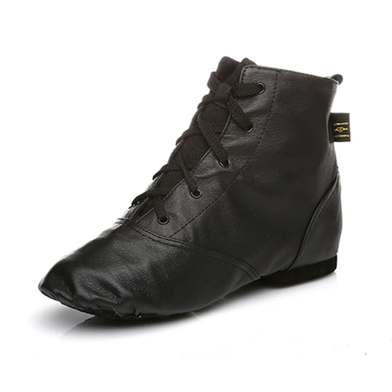 New Women's Girl's Popular Jazz Practice Dance Shoes Leather Upper Flat