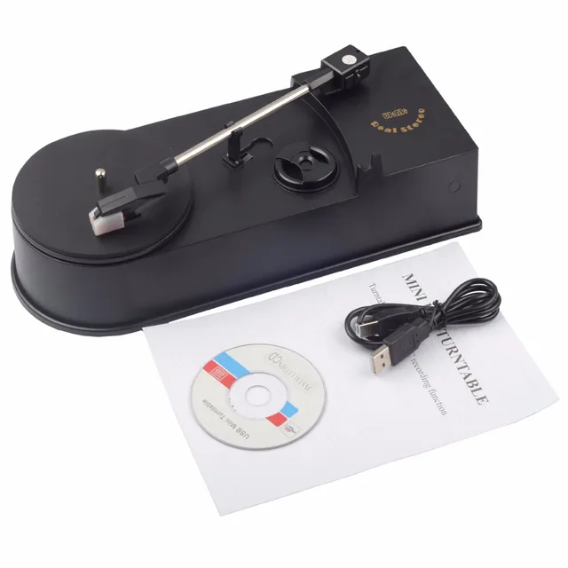 Usb Portable Mini Phonograph Turntable Vinyl Audio Player Support Usb Portable Mini Phonograph Turntable Vinyl Audio Player Support Convert Lp Record Mp3 Cd Players Ec008b