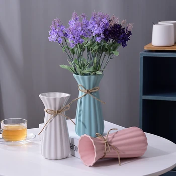 

Nordic Ceramic Vase Solid Color Wide Mouth Hydroponic Plant Vase Dried Flower Flower Insert Desktop Ornaments Home Decoration