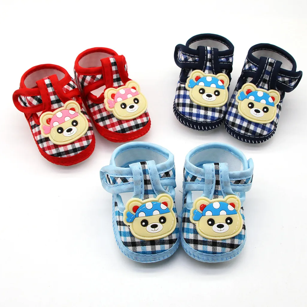 

Shoes For Newborn Baby Girls Lattice Little Bear Prewalker Soft Sole Single Shoes Toddler First Walker Sole Anti-Slip kids shoes