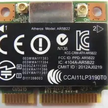 Atheros AR9462 AR5B22 WB222 Половина мини PCIe беспроводная карта 300M+ BT4.0 SPS: 676786-001 для ноутбука hp 2170p 4340s 4441s
