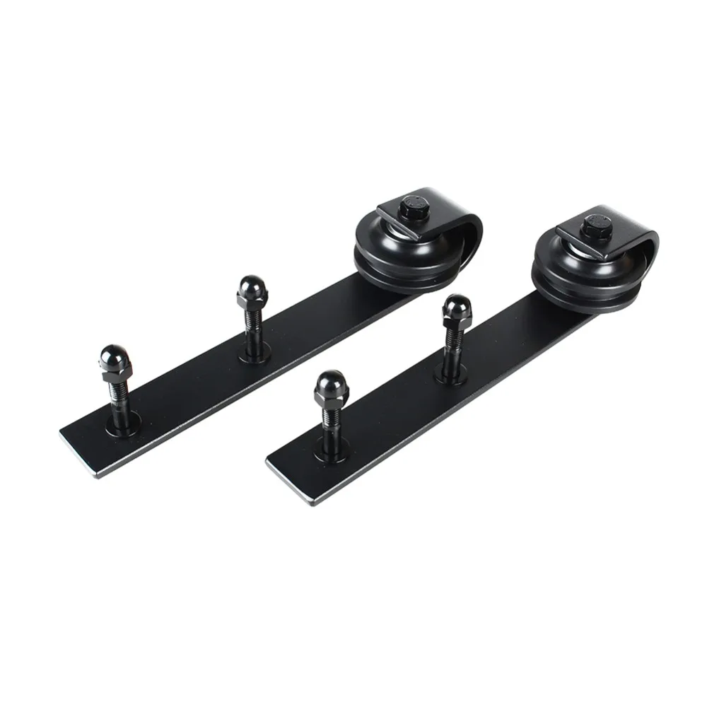 

6ft Length Wood Door Slide Rail System Hardware Set Steel Antique Track Tool for Bathroom Larger Room etc Max Loading 120Kg