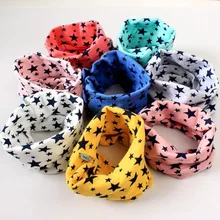 Модный детский шарф с принтом звезд; сезон осень-зима; мягкие теплые детские шарфы с кольцами для мальчиков и девочек