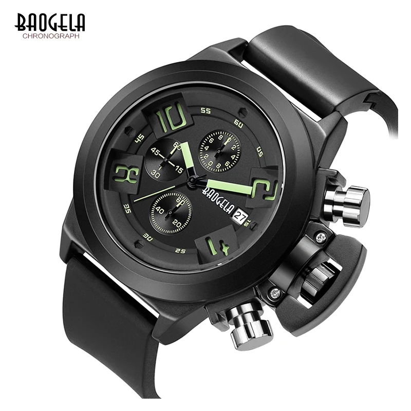 

2018 BAOGELA Men's Fashion Sport Waterproof Military Watches Male Silicone Quartz Watch Wristwatches Relogio Masculino