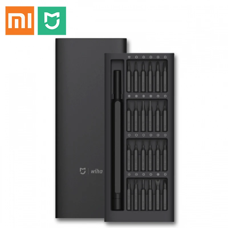 

Original Xiaomi Mijia Wiha Daily Use Screw Kit 24 Precision Magnetic Bits Alluminum Box Screw Driver xiaomi smart home Kit