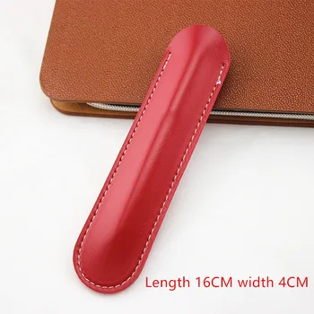 

Vintage Pencil Cases Luxury Roll Leather PU Pen Bag Pouch For Stationery School Supplies Office stationery accessories