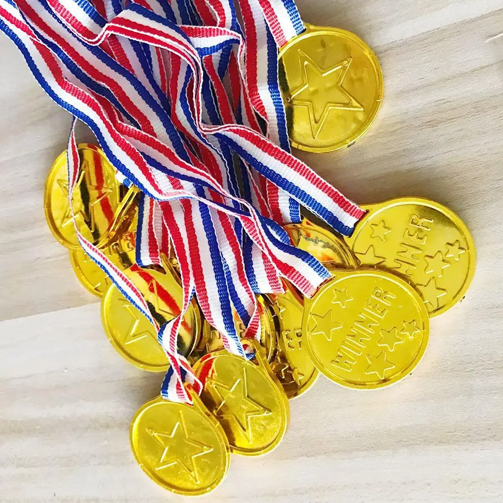 Plastic Gold Medals Winners Medals Sports medals For Kids Party Bag Fillers 