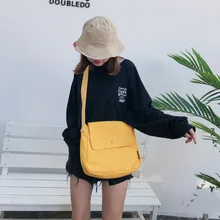 Hirigin модная женская Холщовая Сумка женская Одиночная Cумка на ремне чистый цвет художественная Мобильная сумка мягкая поверхность старинная Холщовая Сумка