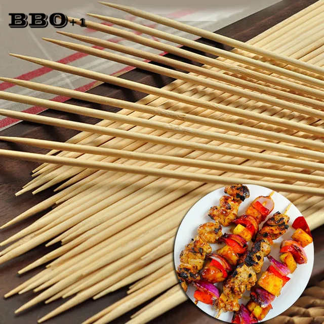 500pcs 30cmx3.5mm Bamboo Wooden BBQ Skewers Meat Food Long Catering