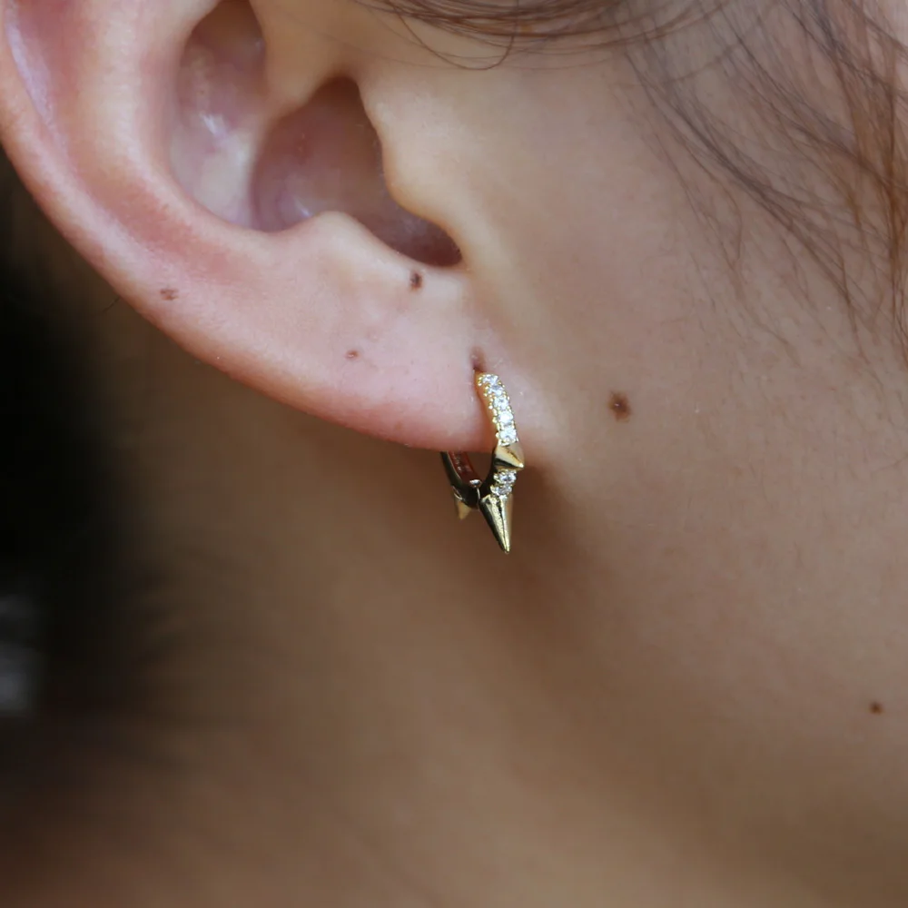 brass Y earring (2)