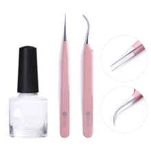 UR SUGAR фруктовая кожура от ногтей Латексная лента лак для ногтей клей с черным изогнутым пинцетом для лак для стемпинга инструмент для ногтей
