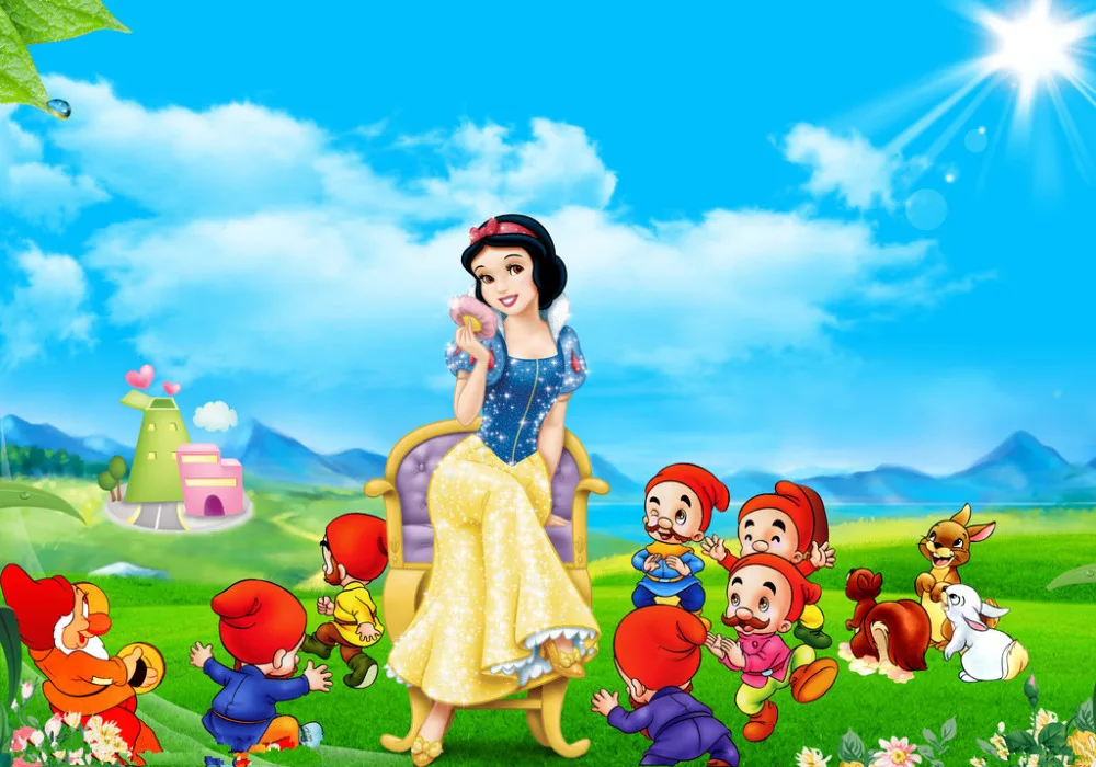 

SHENGYONGBAO Vinyl Backdrops for Photography Cartoon Snowwhite theme Photo Studio Background 81126-19