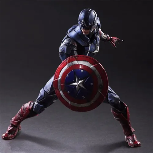 Variant PLAY ARTS KAI Marvel Капитан Америка ПВХ фигурка Супер Герои Аниме Фигурка Коллекционная модель игрушки куклы 27 см SHAF018