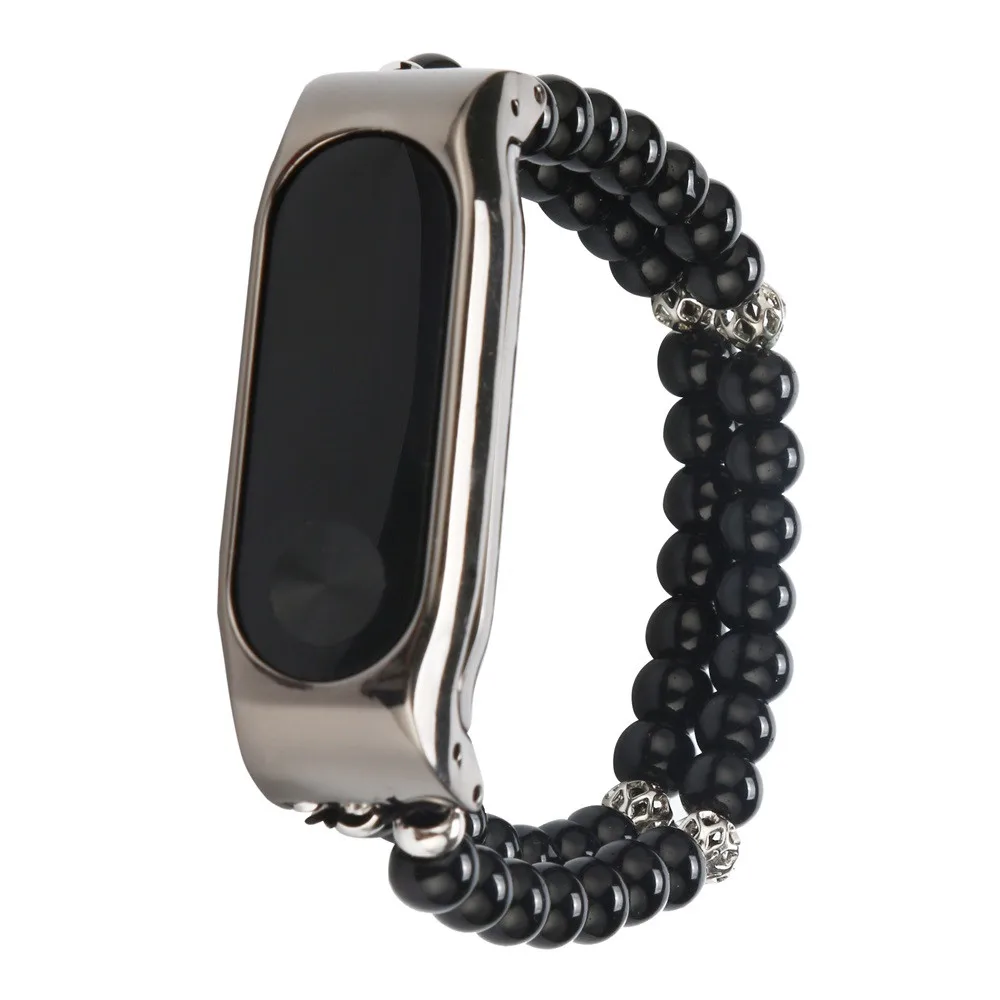 Модные женские часы ремешок для Xiaomi Mi Группа 2 браслет жемчужный Агат браслет ювелирные изделия замена Браслет l1015#2
