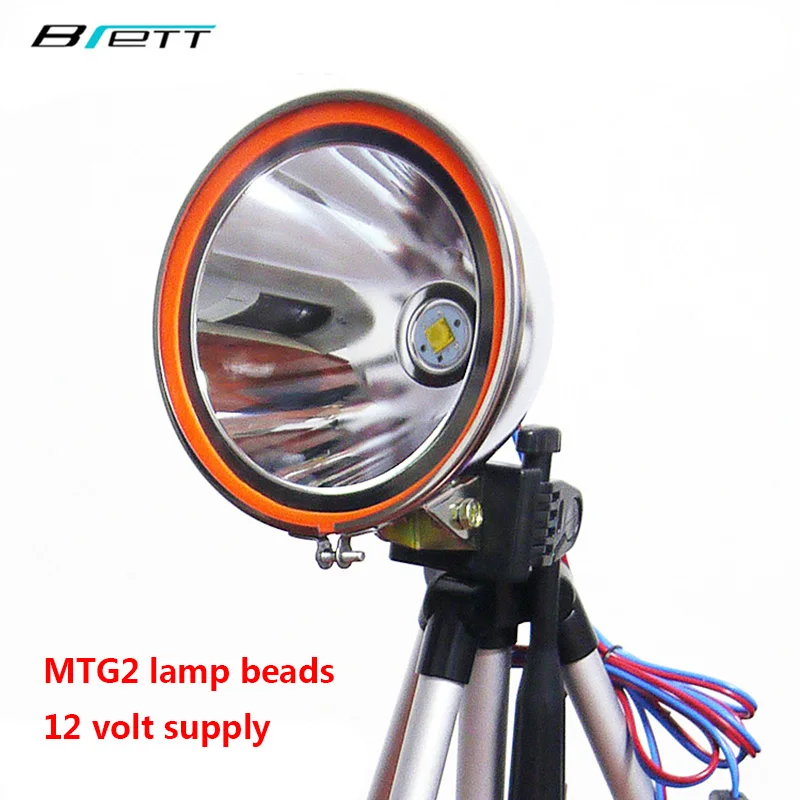 

MTG2 led flashlight cree Need an external 12 volt battery Warm white light Powerful Long shot Outdoor Hunting Fishing Headlamp